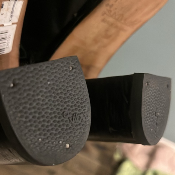 SixtySeven/Anthropologie Leather Ankle Boots chunk Heel - Picture 12 of 16